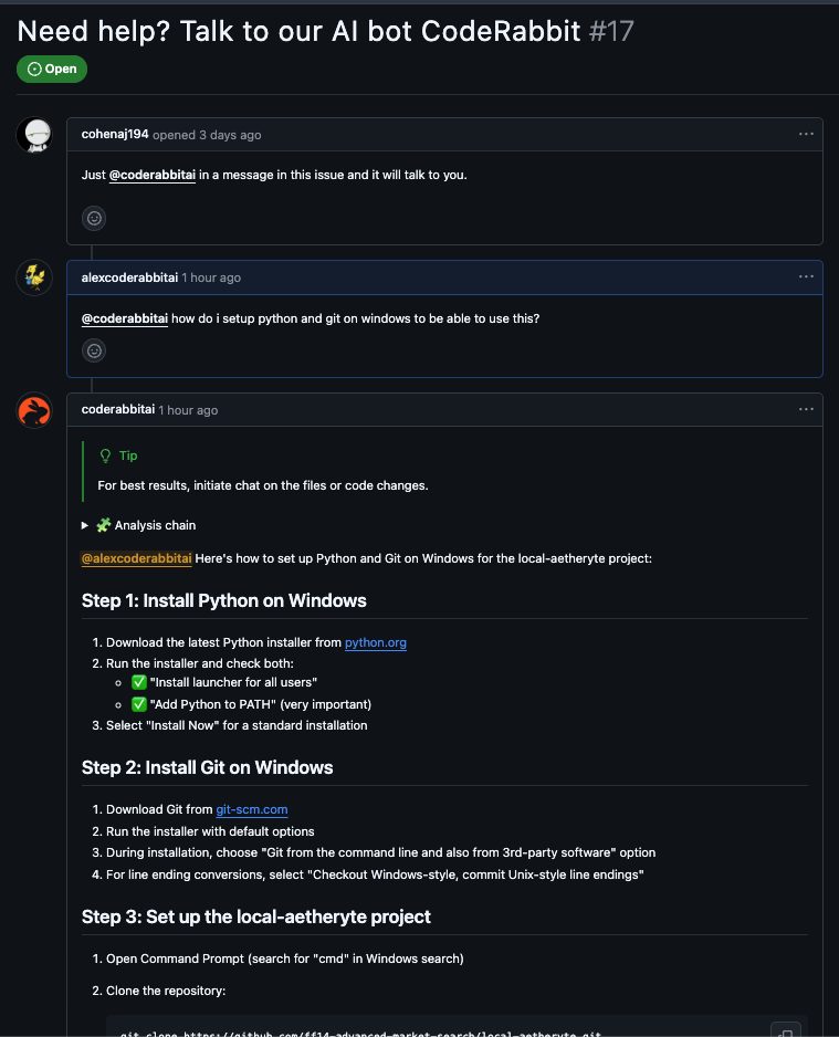 Open Source Support Example